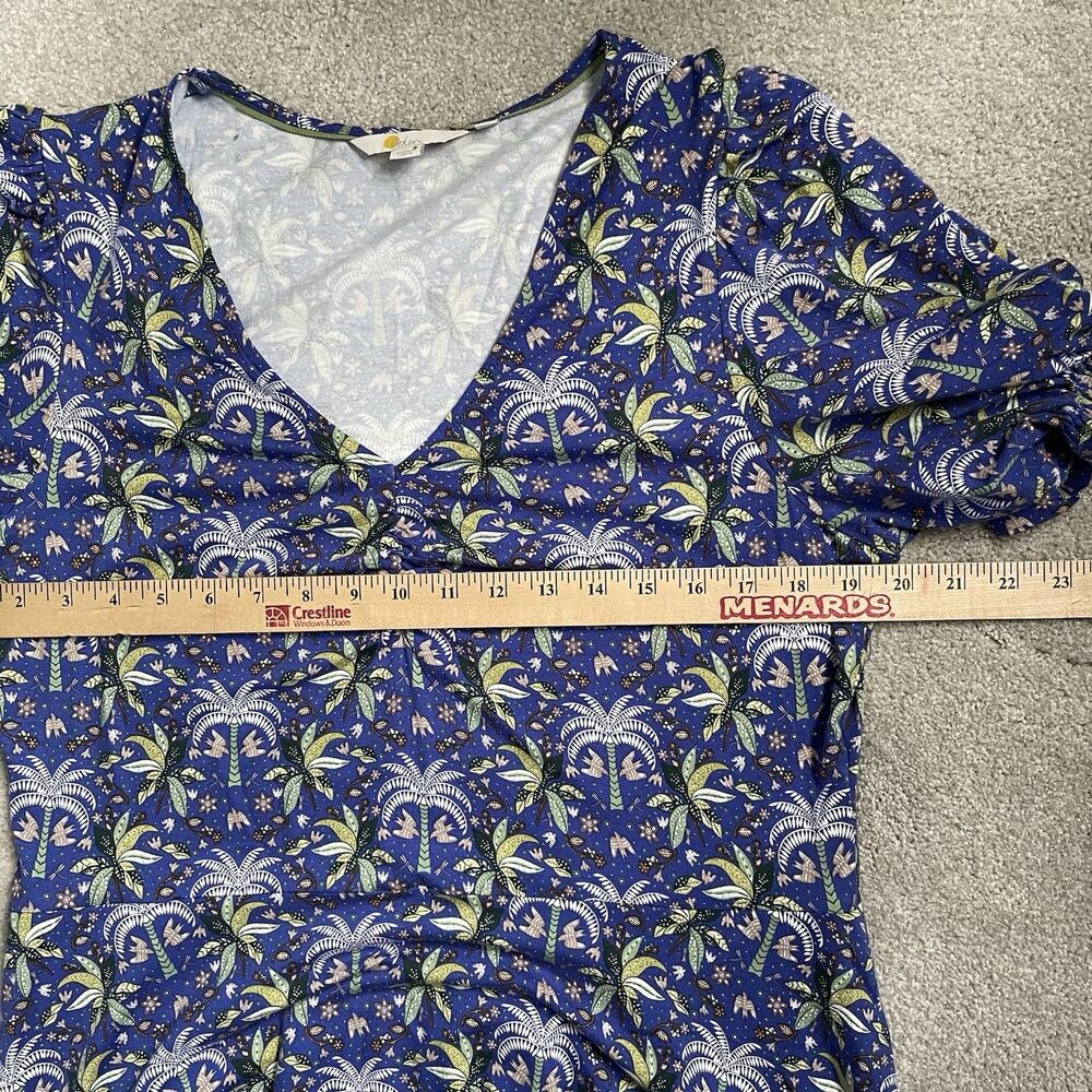 Boden Midi Sundress Tropical Palm Tree Print Purple Green Women's Size 12 Reg - Picture 11 of 12